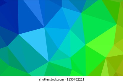 Light Blue, Green vector abstract mosaic background. Elegant bright polygonal illustration with gradient. Brand new design for your business.