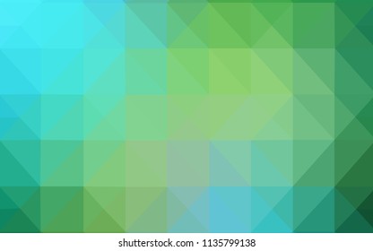 Light Blue, Green vector abstract polygonal template. A sample with polygonal shapes. The best triangular design for your business.