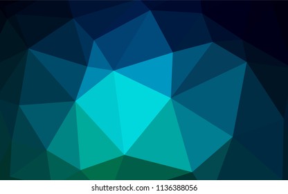 Light Blue, Green vector abstract mosaic backdrop. Colorful illustration in abstract style with triangles. Pattern for a brand book's backdrop.
