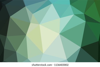 Light Blue, Green vector abstract mosaic pattern. A completely new color illustration in a polygonal style. Brand new style for your business design.