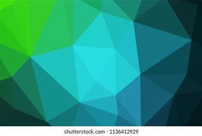Light Blue, Green vector abstract mosaic pattern. Colorful abstract illustration with triangles. A new texture for your web site.