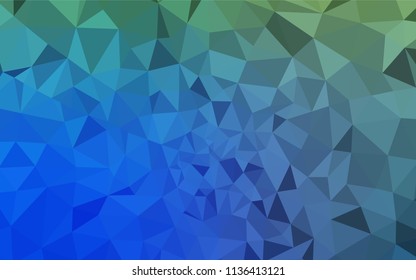 Light Blue, Green vector abstract mosaic background. Colorful illustration in polygonal style with gradient. Textured pattern for your backgrounds.