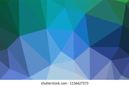 Light Blue, Green vector abstract polygonal pattern. Creative geometric illustration in Origami style with gradient. Triangular pattern for your design.