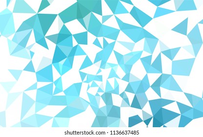 Light Blue, Green vector abstract mosaic backdrop. Creative geometric illustration in Origami style with gradient. Brand new style for your business design.