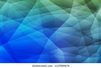 Light Blue, Green vector abstract polygonal pattern. A sample with polygonal shapes. Template for cell phone's backgrounds.