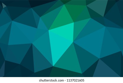 Light Blue, Green vector abstract polygonal pattern. Colorful illustration in abstract style with triangles. Brand new design for your business.