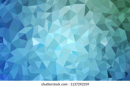 Light Blue, Green vector abstract mosaic pattern. A completely new color illustration in a polygonal style. Pattern for a brand book's backdrop.