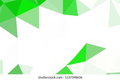 Light Blue, Green vector abstract mosaic backdrop. Shining polygonal illustration, which consist of triangles. Triangular pattern for your design.