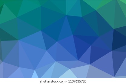 Light Blue, Green vector abstract mosaic background. Elegant bright polygonal illustration with gradient. New template for your brand book.