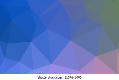 Light Blue, Green vector abstract mosaic backdrop. Shining polygonal illustration, which consist of triangles. Brand new style for your business design.
