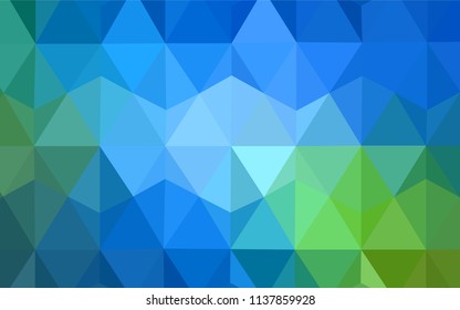 Light Blue, Green vector abstract polygonal pattern. A sample with polygonal shapes. Polygonal design for your web site.