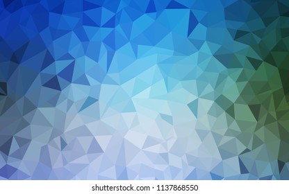 Light Blue, Green vector abstract mosaic backdrop. A completely new color illustration in a polygonal style. A completely new design for your leaflet.