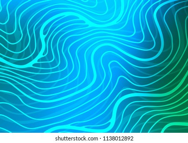 Light Blue, Green vector abstract doodle pattern. Ethnic elegant natural pattern with gradient. Brand-new style for your business design.