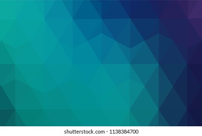 Light Blue, Green vector abstract mosaic pattern. Colorful illustration in polygonal style with gradient. Best triangular design for your business.