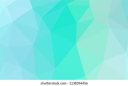 Light Blue, Green vector abstract polygonal template. Elegant bright polygonal illustration with gradient. Template for cell phone's backgrounds.