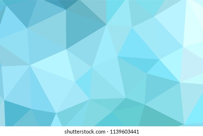 Light Blue, Green vector abstract mosaic backdrop. Creative illustration in halftone style with triangles. Pattern for a brand book's backdrop.