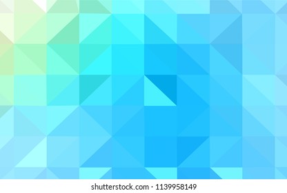 Light Blue, Green vector abstract polygonal pattern. Elegant bright polygonal illustration with gradient. A completely new design for your leaflet.