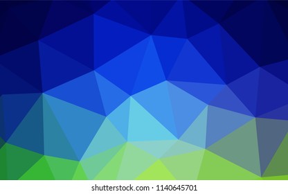 Light Blue, Green vector abstract mosaic pattern. A completely new color illustration in a polygonal style. Template for cell phone's backgrounds.