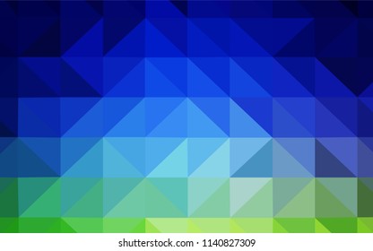 Light Blue, Green vector abstract mosaic background. Polygonal abstract illustration with gradient. A new texture for your web site.