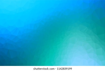 Light Blue, Green vector abstract mosaic pattern. Triangular geometric sample with gradient.  The completely new template can be used for your brand book.