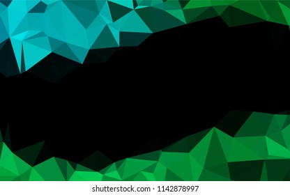 Light Blue, Green vector abstract polygonal layout. Shining colored illustration in a Brand new style. Triangular pattern for your business design.