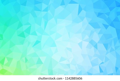 Light Blue, Green vector abstract mosaic backdrop. Creative geometric illustration in Origami style with gradient. A new texture for your web site.