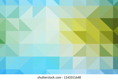 Light Blue, Green vector abstract polygonal pattern. Glitter abstract illustration with an elegant triangles. Brand new design for your business.