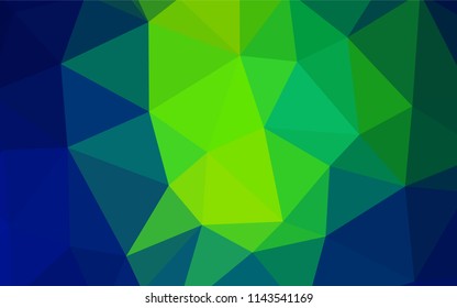 Light Blue, Green vector abstract polygonal background. Creative illustration in halftone style with triangles. A new texture for your web site.