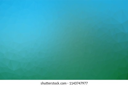 Light Blue, Green vector abstract polygonal cover. A completely new color illustration in a vague style. A completely new design for your business.