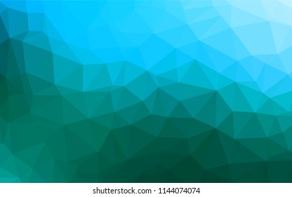 Light Blue, Green vector abstract polygonal layout. An elegant bright illustration with gradient. The template can be used as a background for cell phones.