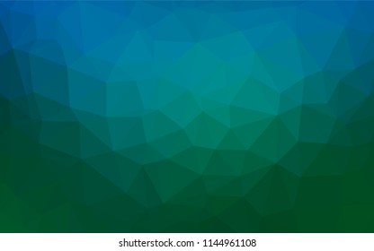 Light Blue, Green vector abstract mosaic backdrop. Colorful illustration in abstract style with gradient. The polygonal design can be used for your web site.