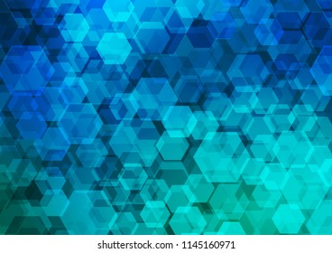 Light Blue, Green vector abstract polygonal background. Brand new colored illustration in blurry style with gradient. A new texture for your design.