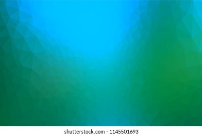 Light Blue, Green vector abstract polygonal texture. A vague abstract illustration with gradient. Brand new design for your business.