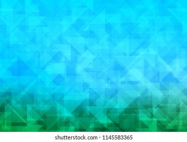 Light Blue, Green vector abstract polygonal abstract polygonal. A vague abstract illustration with gradient. A new texture for your design.