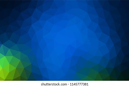 Light Blue, Green vector abstract polygonal pattern. Colorful illustration in abstract style with triangles. Pattern for a brand book's backdrop.