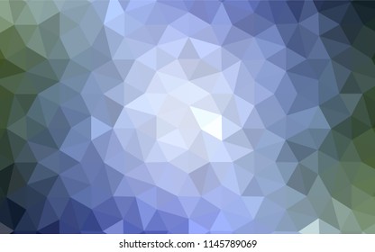 Light Blue, Green vector abstract mosaic backdrop. Creative illustration in halftone style with triangles. A completely new design for your leaflet.