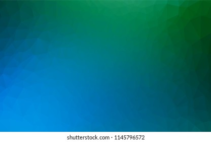 Light Blue, Green vector abstract polygonal cover. Glitter abstract illustration with an elegant design. The completely new template can be used for your brand book.