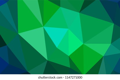 Light Blue, Green vector abstract polygonal pattern. Colorful illustration in polygonal style with gradient. Completely new template for your banner.