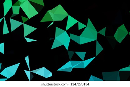 Light Blue, Green vector abstract mosaic backdrop. Colorful abstract illustration with gradient. Triangular pattern for your business design.