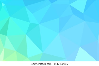 Light Blue, Green vector abstract mosaic pattern. A completely new color illustration in a polygonal style. Polygonal design for your web site.