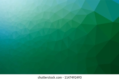 Light Blue, Green vector abstract polygonal layout. Geometric illustration in Origami style with gradient.  The polygonal design can be used for your web site.
