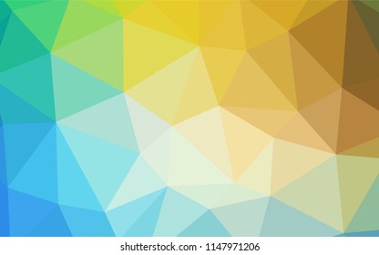 Light Blue, Green vector abstract polygonal template. Colorful abstract illustration with triangles. Brand new design for your business.