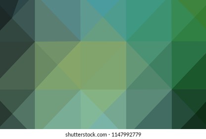 Light Blue, Green vector abstract polygonal pattern. Glitter abstract illustration with an elegant design. That new template can be used for your brand book.