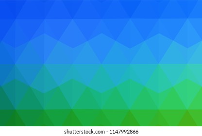Light Blue, Green vector abstract polygonal background. Polygonal abstract illustration with gradient. Brand new design for your business.