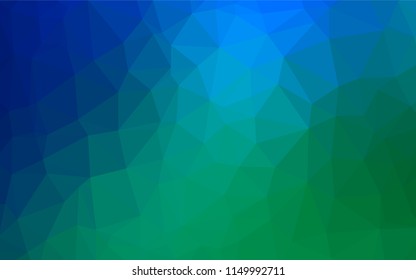 Light Blue, Green vector abstract polygonal texture. Creative geometric illustration in Origami style with gradient. Brand new design for your business.