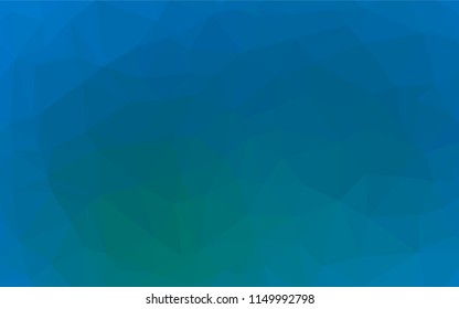 Light Blue, Green vector abstract polygonal cover. Glitter abstract illustration with an elegant design. Brand new style for your business design.