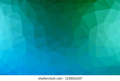 Light Blue, Green vector abstract polygonal layout. An elegant bright illustration with gradient. The polygonal design can be used for your web site.