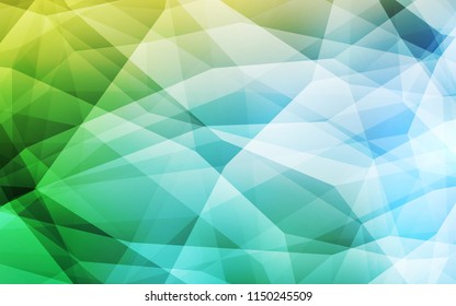 Light Blue, Green vector abstract mosaic pattern. Colorful illustration in polygonal style with gradient. Textured pattern for your backgrounds.