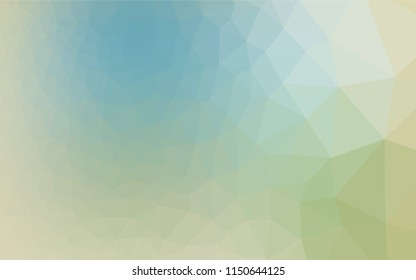 Light Blue, Green vector abstract mosaic pattern. Triangular geometric sample with gradient.  A completely new template for your business design.