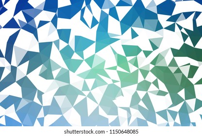 Light Blue, Green vector abstract polygonal pattern. Colorful illustration in abstract style with triangles. New template for your brand book.